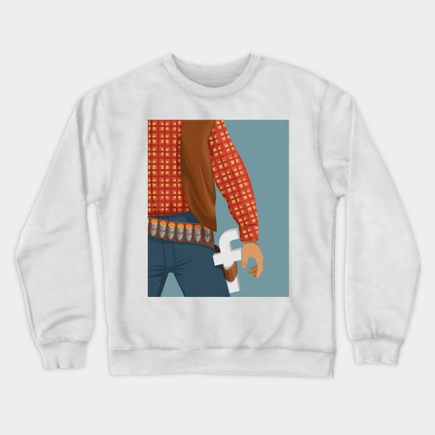 Cowboy Crewneck Sweatshirt by John Holcroft